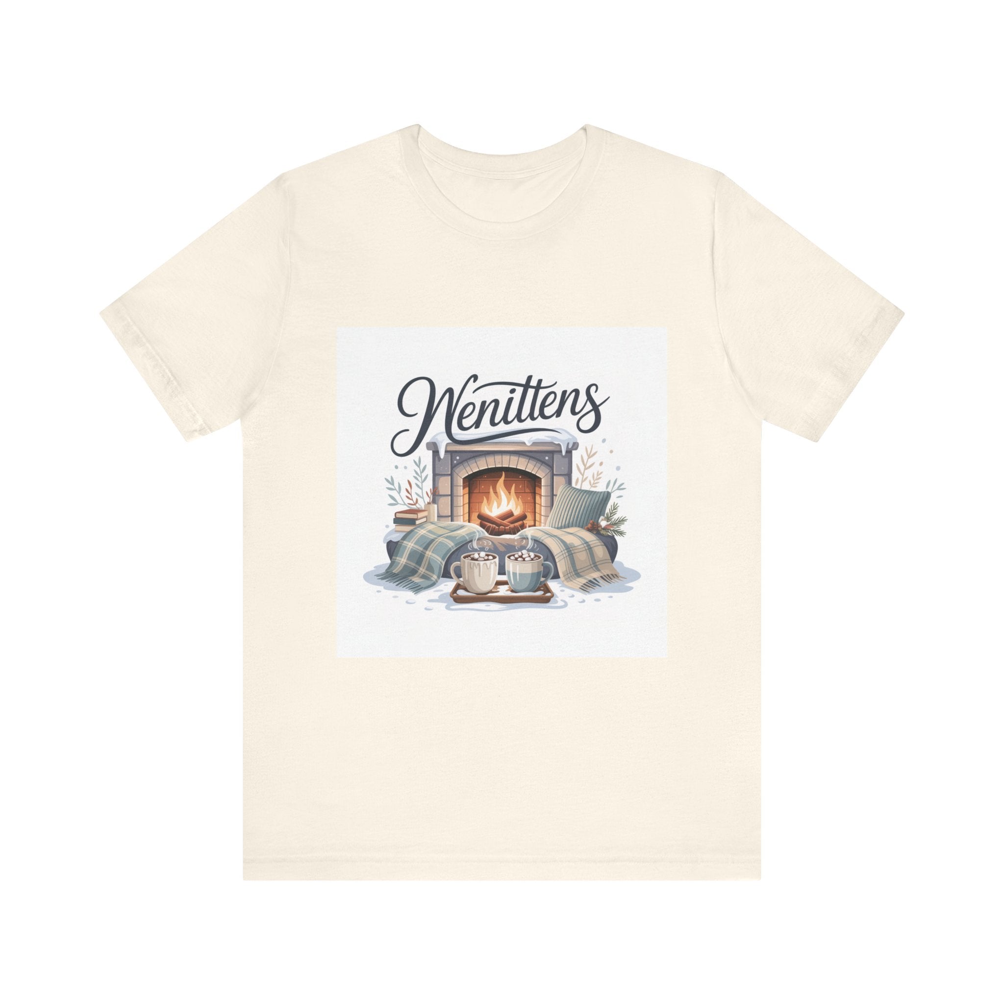 Cozy Cabin Vibes Tee - Perfect for Winter Gatherings, Gift for Cat Lovers, Pajama Party, Christmas, Home Comfort