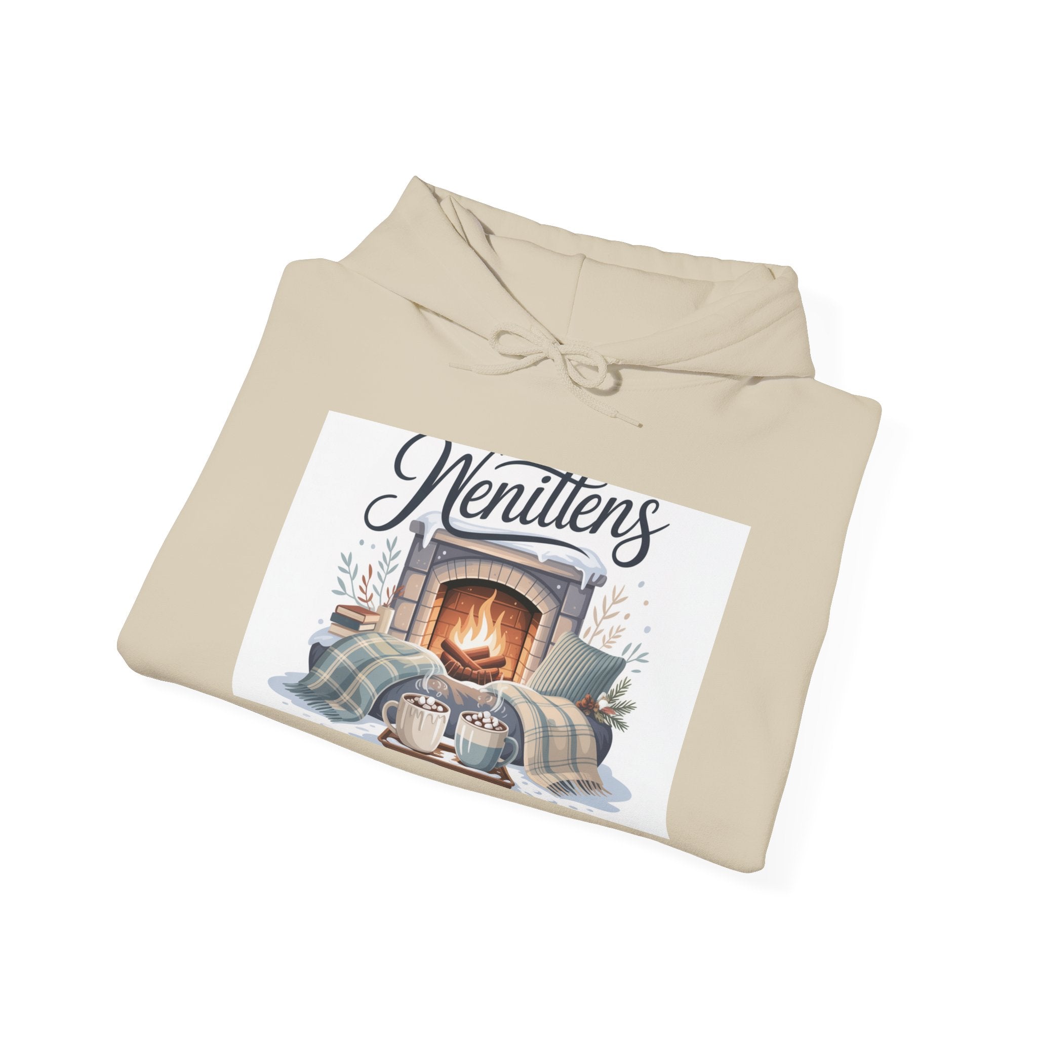 Cozy Winter Fireplace Hoodie, Unisex Sweatshirt, Warm Pullover for Winter Celebrations, Holiday Gift, Home Comfort