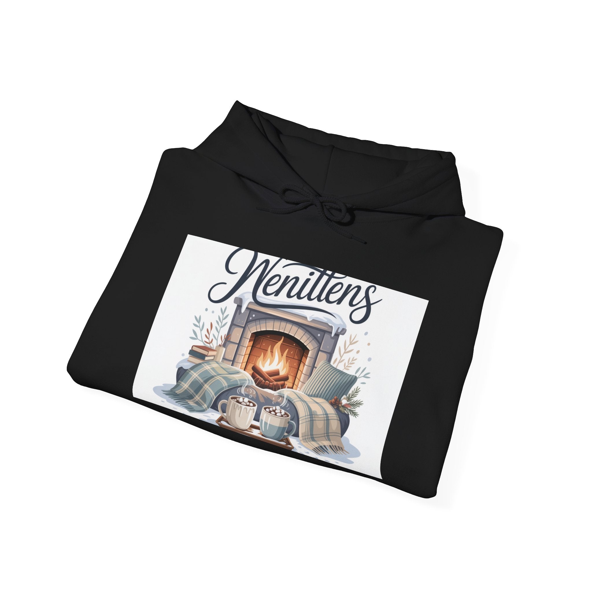 Cozy Winter Fireplace Hoodie, Unisex Sweatshirt, Warm Pullover for Winter Celebrations, Holiday Gift, Home Comfort