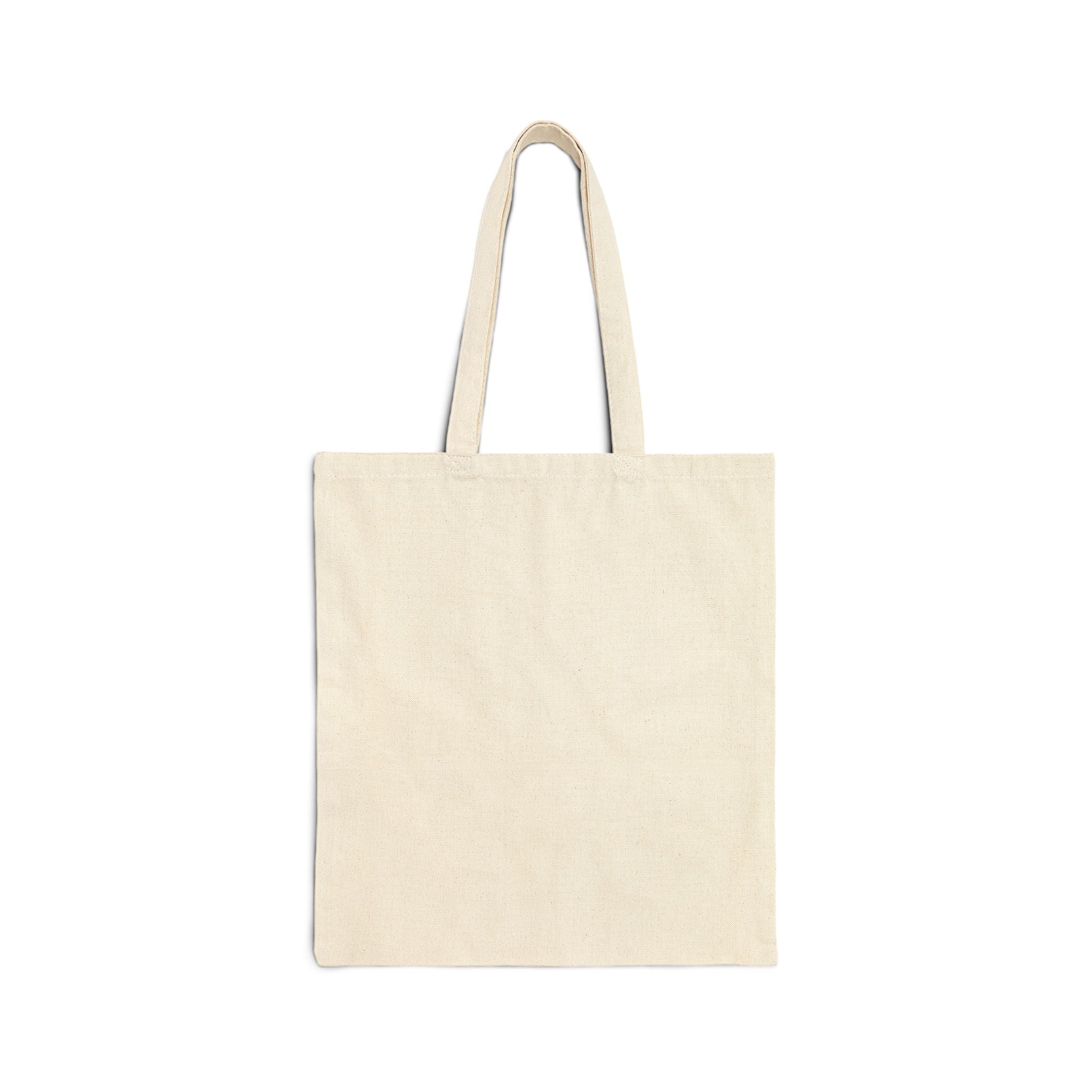 Spring Forward Tote Bag – Eco-Friendly Cotton Canvas Shopper with Motivational Clock Design