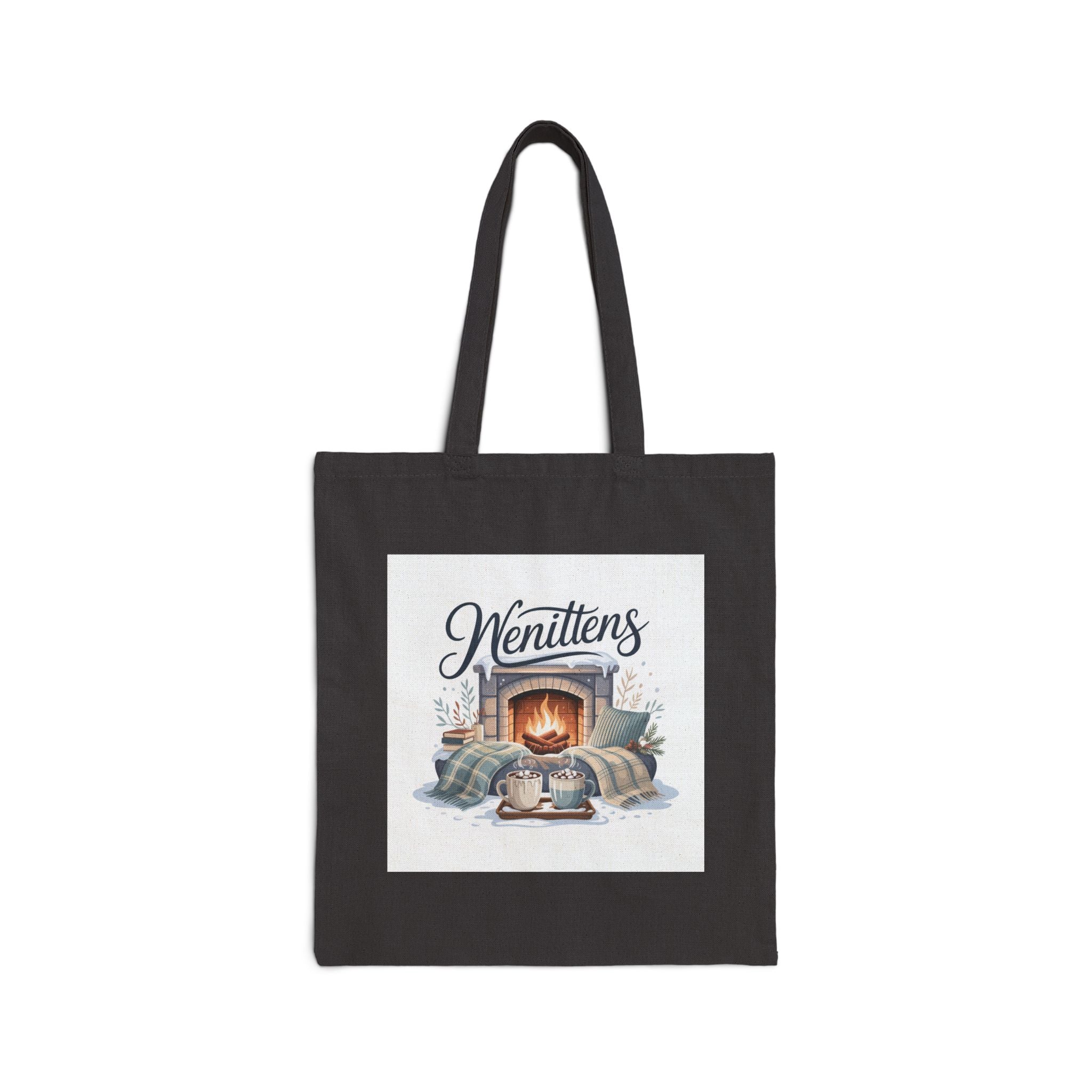 Warm Whiskers Cotton Tote Bag | Cozy Cat Lover Gift, Eco-Friendly Grocery Bag, Cute Pet Tote, Animal Lover Accessories, Fall Decoration
