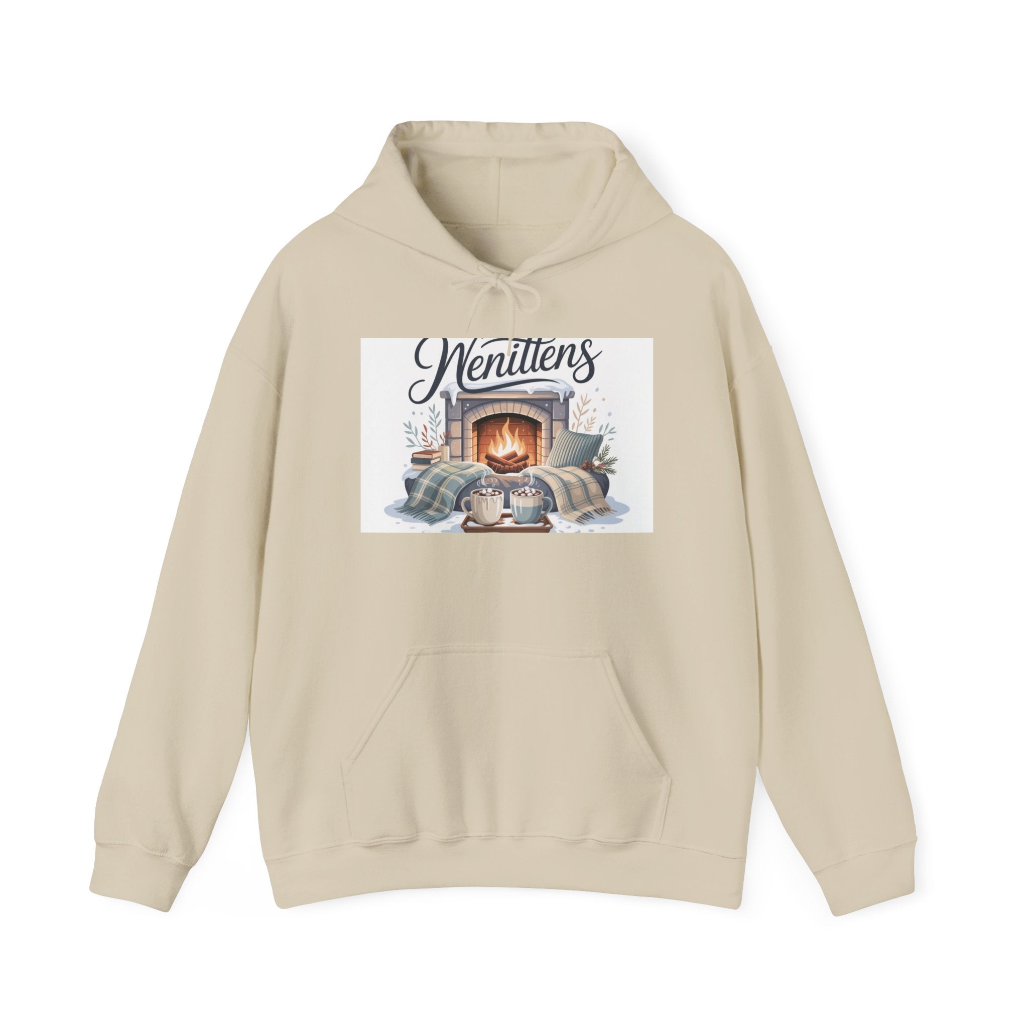 Cozy Winter Fireplace Hoodie, Unisex Sweatshirt, Warm Pullover for Winter Celebrations, Holiday Gift, Home Comfort