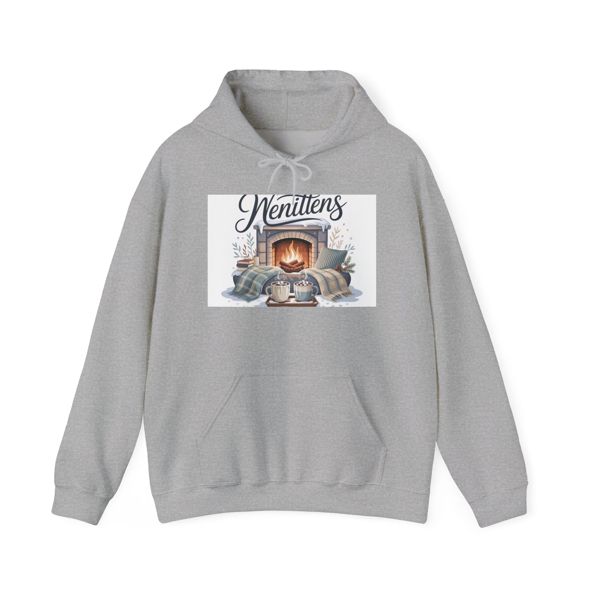 Cozy Winter Fireplace Hoodie, Unisex Sweatshirt, Warm Pullover for Winter Celebrations, Holiday Gift, Home Comfort