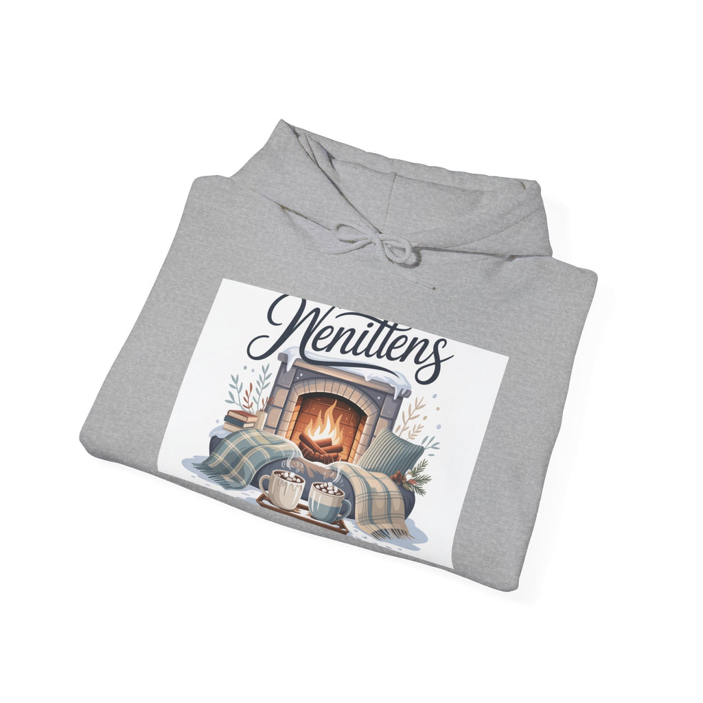 Cozy Winter Fireplace Hoodie, Unisex Sweatshirt, Warm Pullover for Winter Celebrations, Holiday Gift, Home Comfort