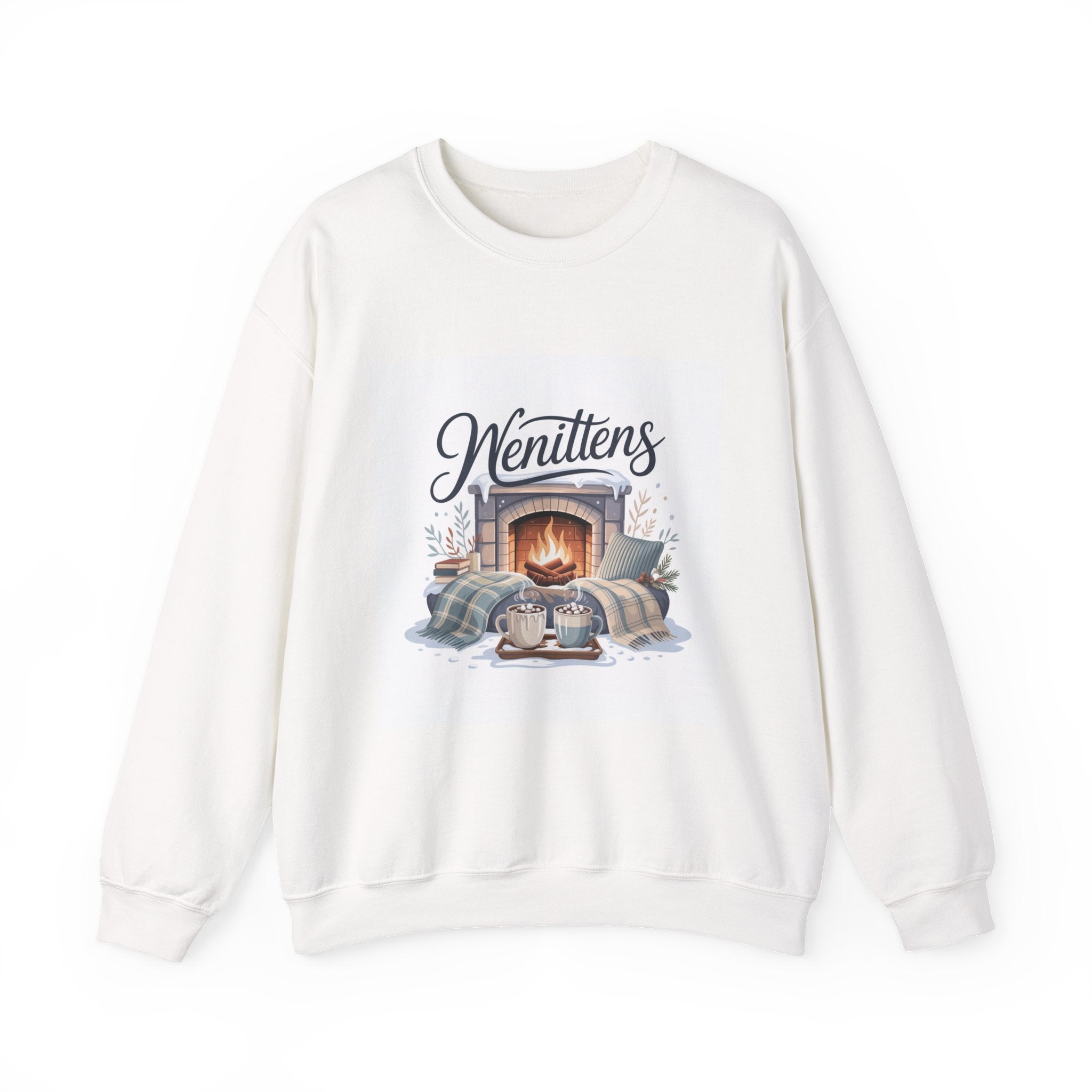 Cozy Winter Sweatshirt for Home, Unisex Fleece Pullover, Perfect Gift for Family Gatherings, Gift for Cat Lovers, Cozy Nights In