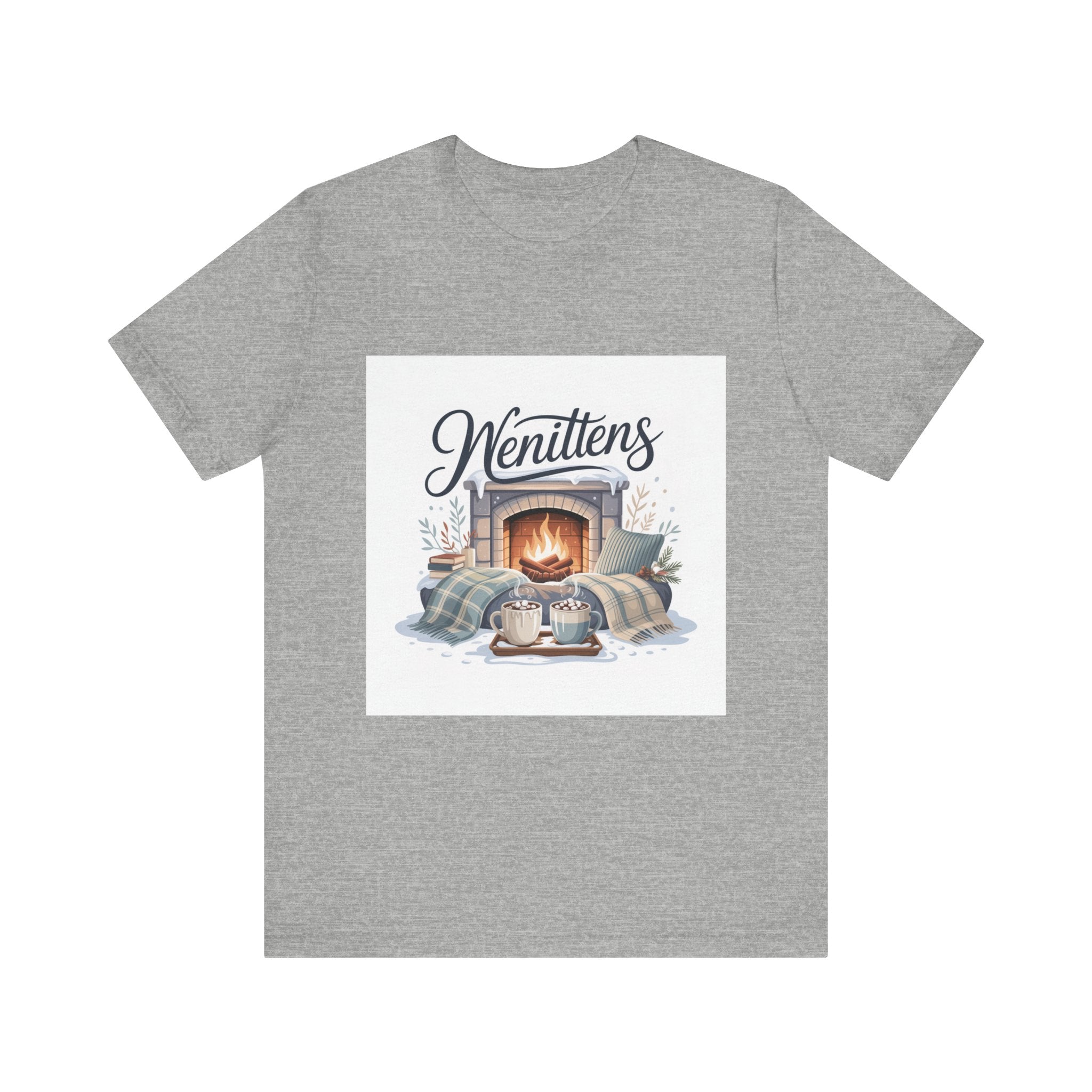 Cozy Cabin Vibes Tee - Perfect for Winter Gatherings, Gift for Cat Lovers, Pajama Party, Christmas, Home Comfort