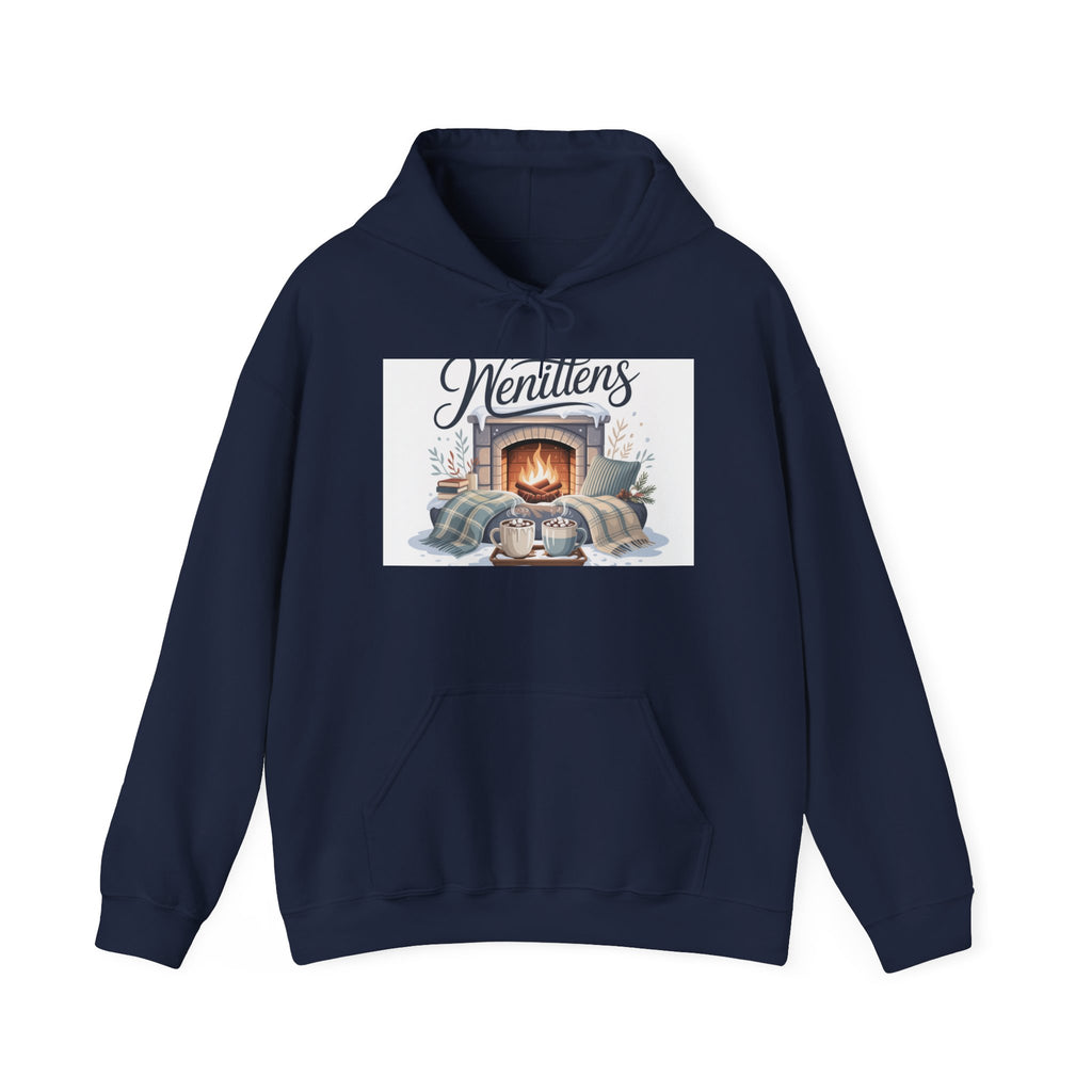 Cozy Winter Fireplace Hoodie, Unisex Sweatshirt, Warm Pullover for Winter Celebrations, Holiday Gift, Home Comfort
