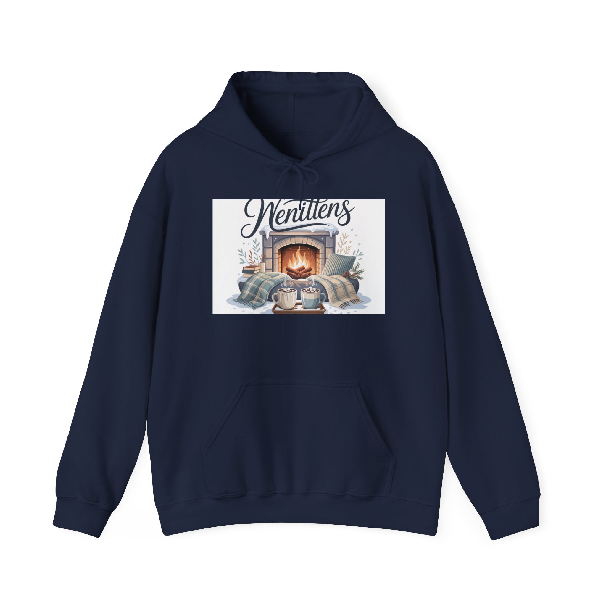 Cozy Winter Fireplace Hoodie, Unisex Sweatshirt, Warm Pullover for Winter Celebrations, Holiday Gift, Home Comfort