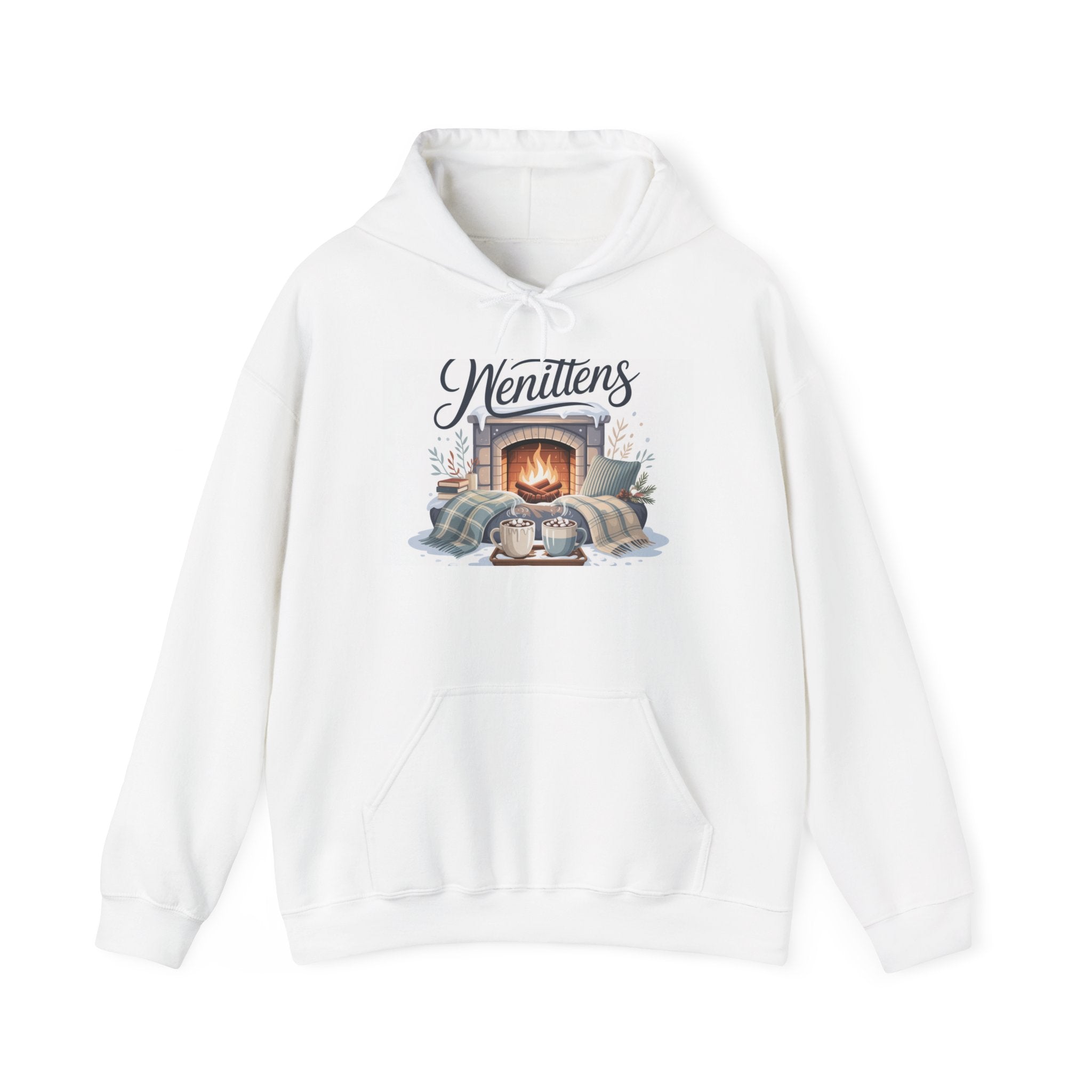 Cozy Winter Fireplace Hoodie, Unisex Sweatshirt, Warm Pullover for Winter Celebrations, Holiday Gift, Home Comfort