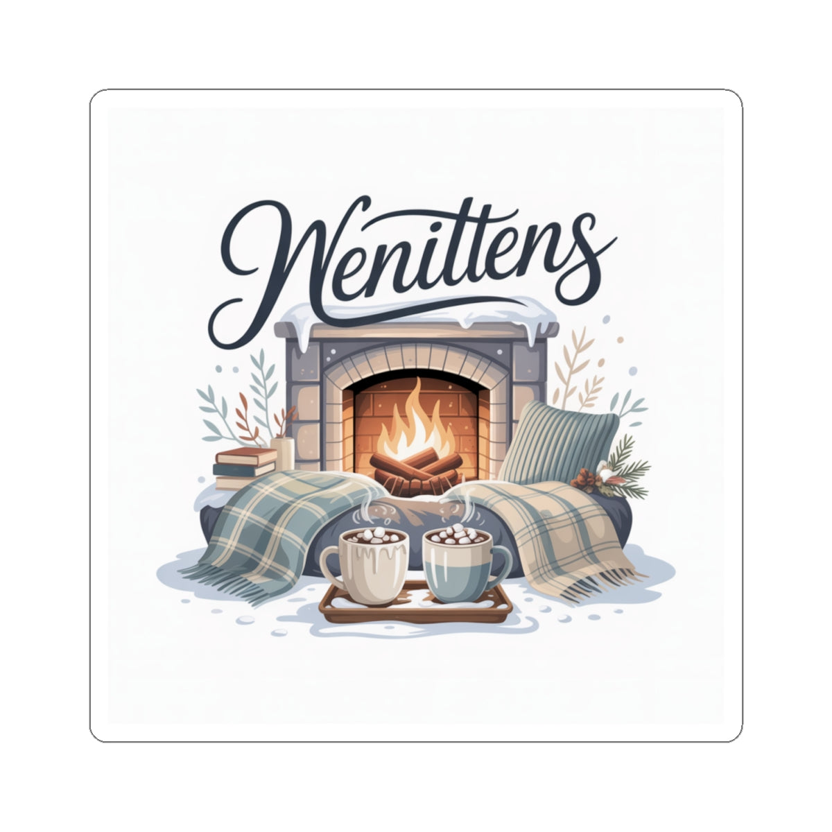 Cozy Winter Kiss-Cut Stickers | Warm Home Decor, Holiday Gifts, Planner Stickers, Hearth Design, Cozy Vibes