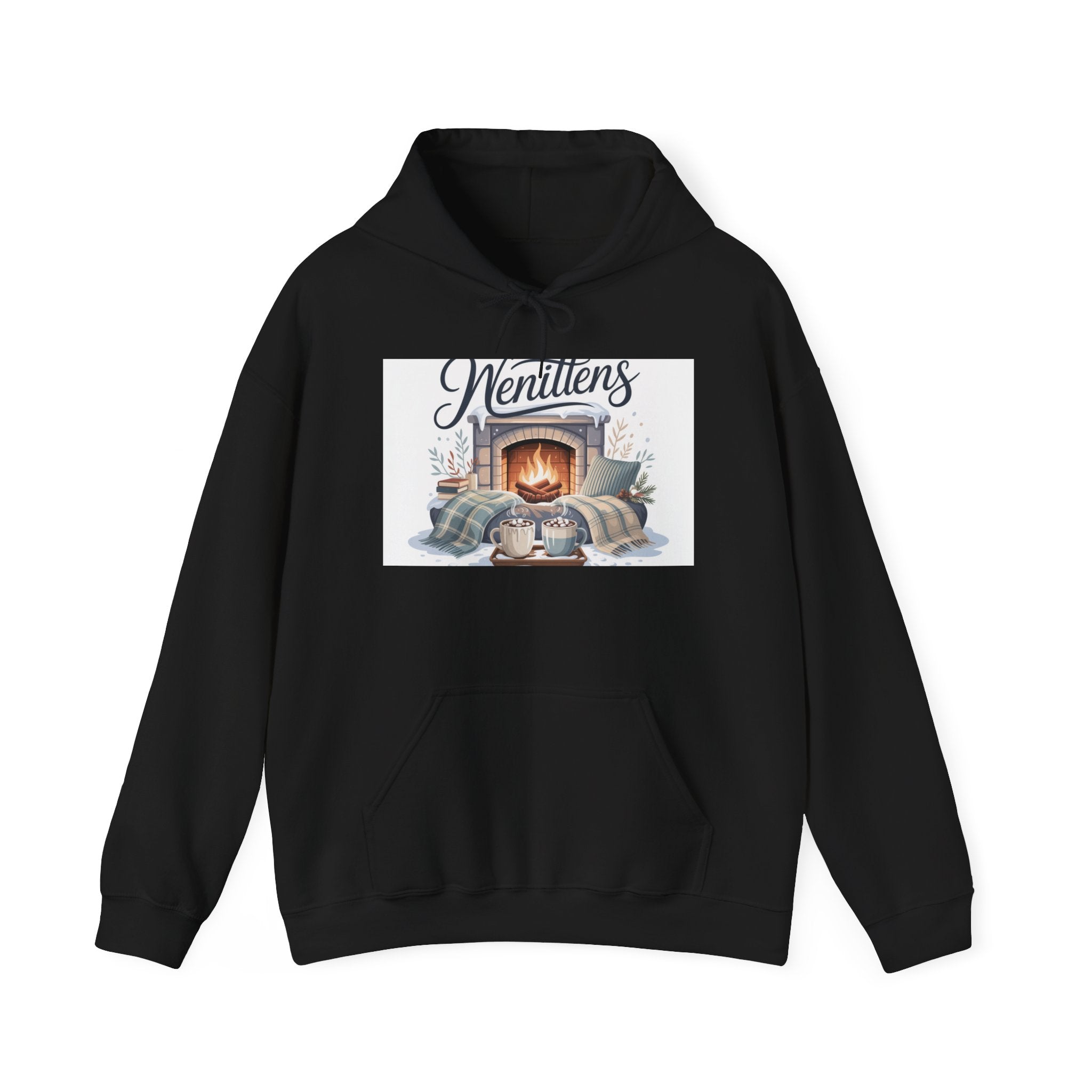 Cozy Winter Fireplace Hoodie, Unisex Sweatshirt, Warm Pullover for Winter Celebrations, Holiday Gift, Home Comfort